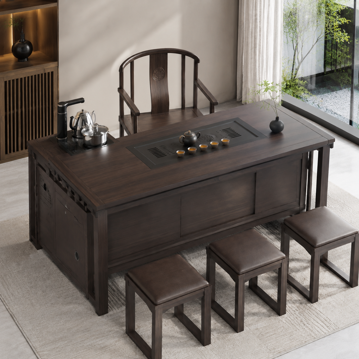 带烧水茶台